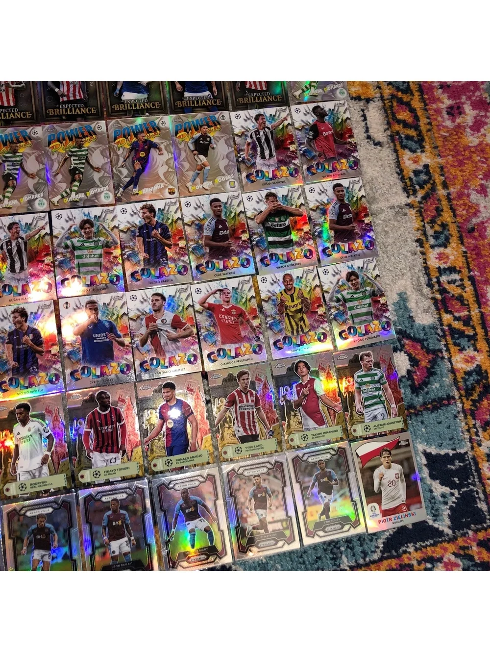 TOPPS CHROME UEFA 2024-25 100 REFRACTOR CARD LOT GOLAZO WONDERKIDS PRIZM MERLIN